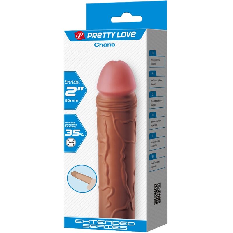 Extension Pénis Pretty Love Réaliste +5cm Marron - Pretty Love