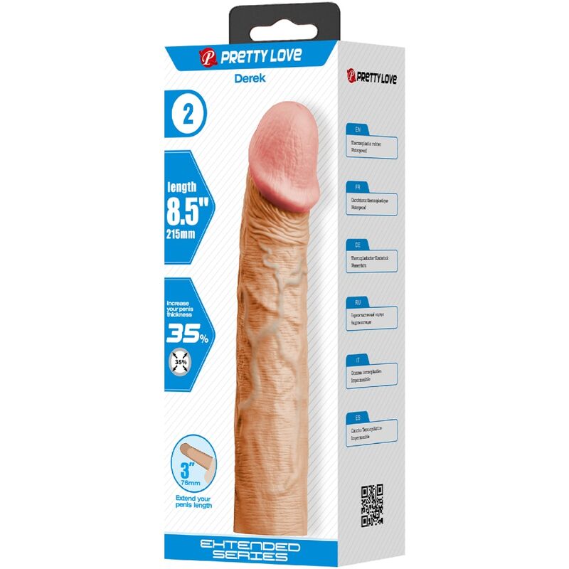 Extension Pénis Pretty Love Réaliste +7,6cm Beige - Pretty Love