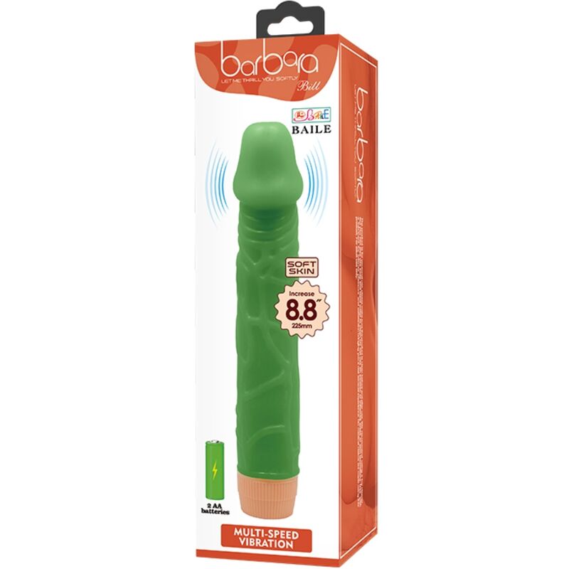 Baile - Vibromasseur Gode Réaliste Vert - 22,5 cm