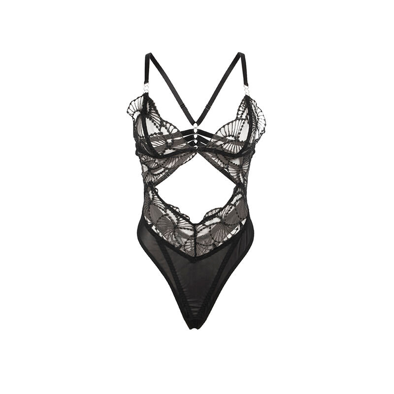 Body transparent dentelle creuse noir S/M - Subblime - SUBBLIME BODIES