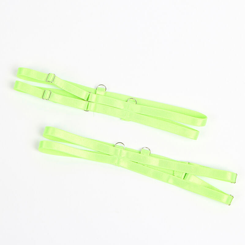 Ensemble lingerie dentelle et jarretelle vert/bleu L/XL - Subblime