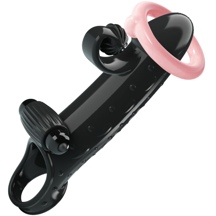 Romance - Gaine de Pénis Vibrant avec Anneau Testiculaire - Noir