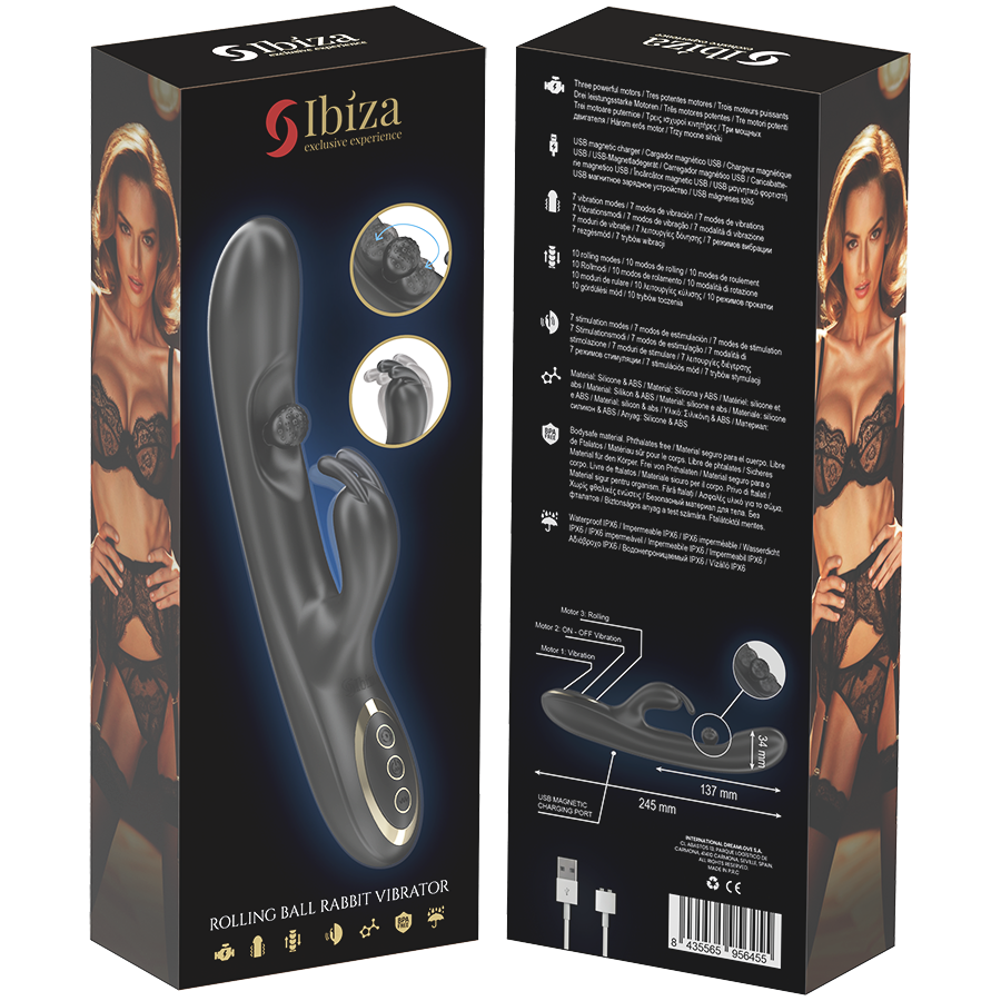 Vibromasseur Rabbit Ibiza avec Perle Roulante - Triple Moteur
