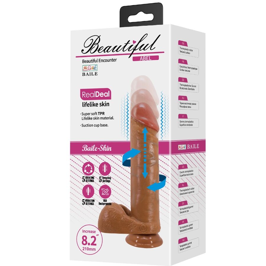 Baile - Gode Va-et-Vient avec Ventouse Réaliste Abel - 21 cm