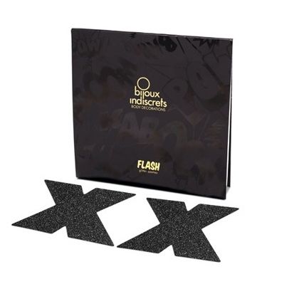 Bijoux Indiscrets – Nippies Croix Noir – Modèle Flash