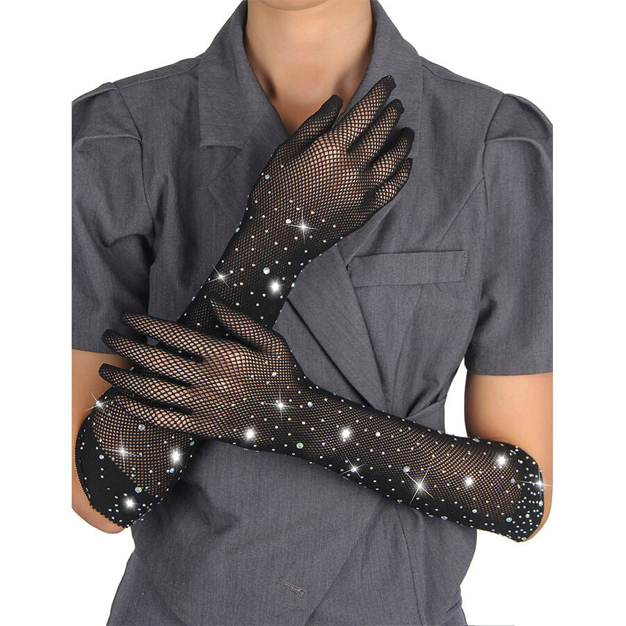 Gants Shine Transparents Noirs S/M - Subblime - SUBBLIME ACCESORIES
