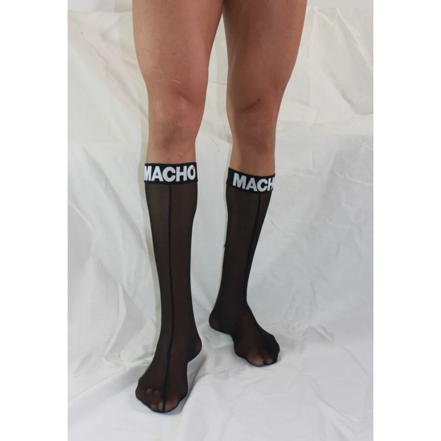 Chaussettes Fétish Semi-Transparentes Noires - Macho - MACHO UNDERWEAR
