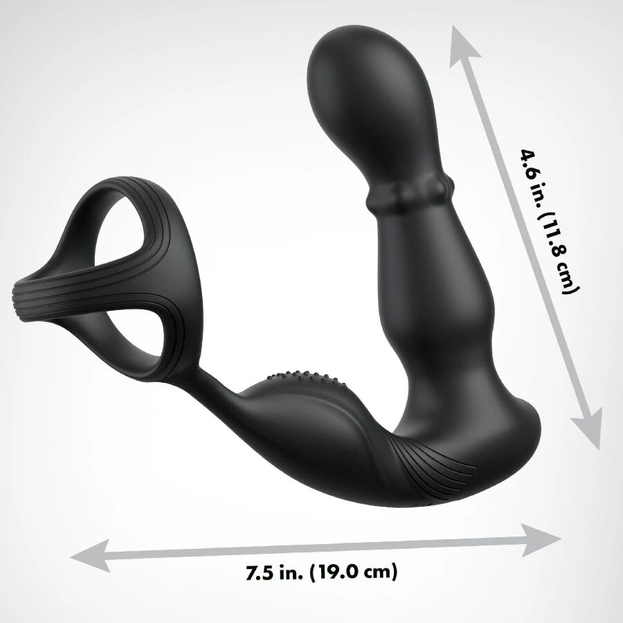 Anneau Anal Vibrant Ass-Gasm Slide & Glide Noir - Anal Fantasy
