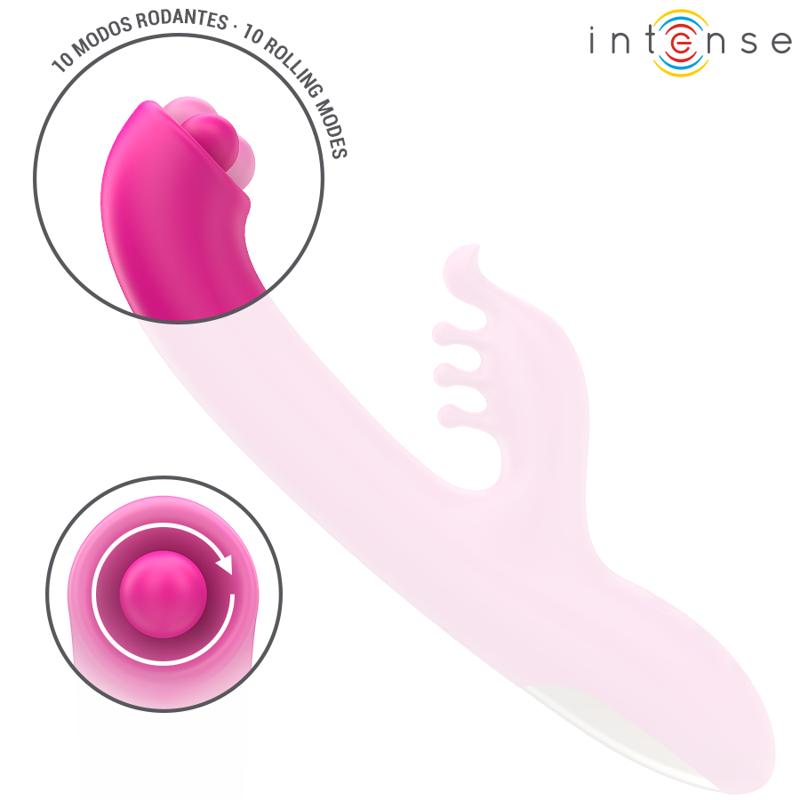 Vibromasseur Rabbit Christina 22,5cm Rose - Intense