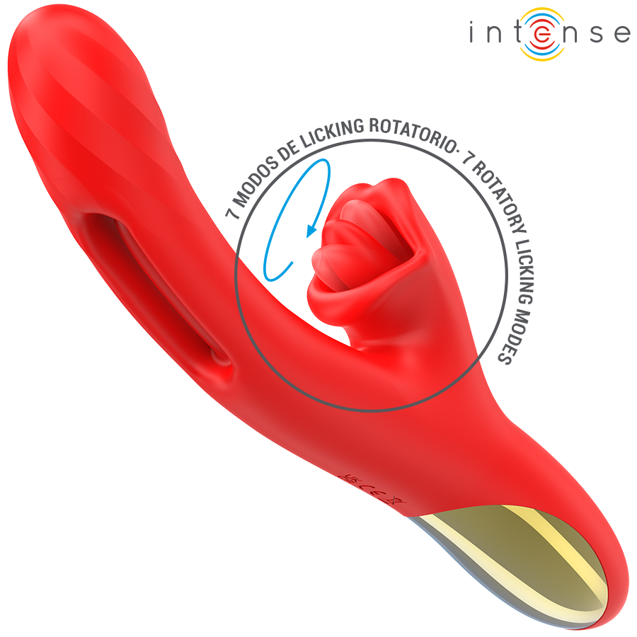 Vibromasseur Jessica Multifonction Rouge 24,8cm - Intense