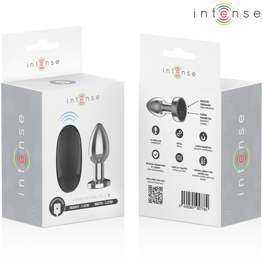 Plug Anal Vibrant Intense Métal 10 Vibrations S - Intense
