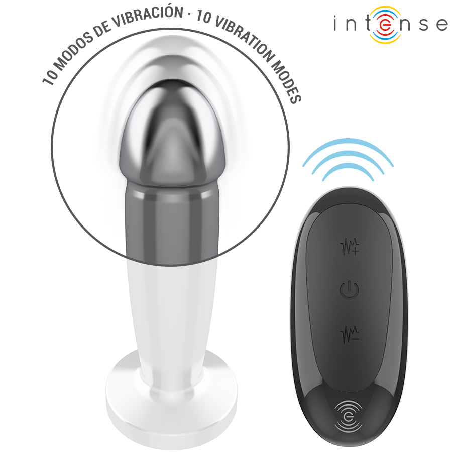 Plug Anal Vibrant Métallique Intense 10 Modes Taille S