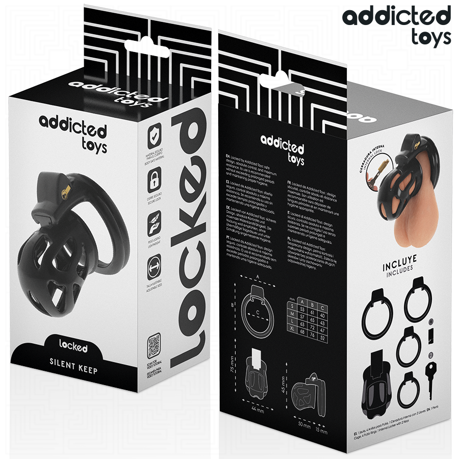 Cage de Chasteté Locked Silencieuse 7,5cm - Addicted Toys