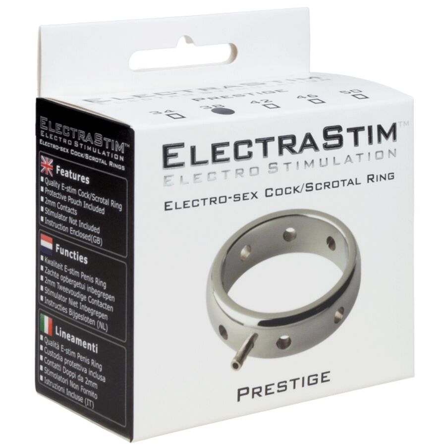 Anneau Pénien Électrostimulation Prestige Métal 34mm - ElectraStim