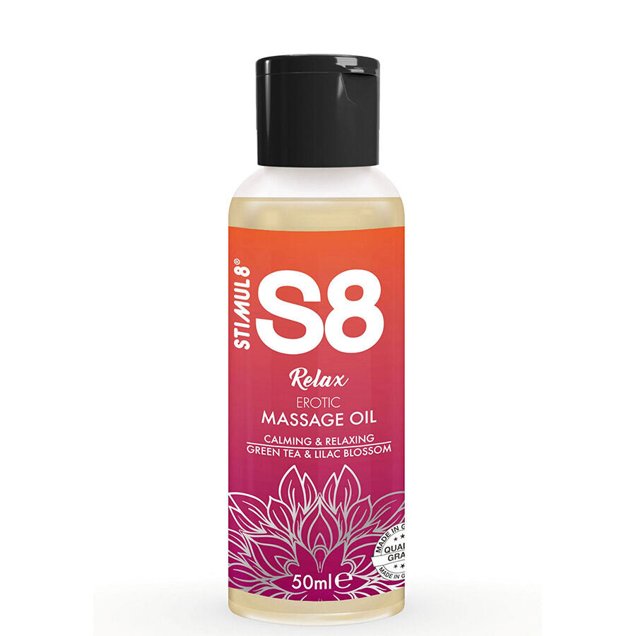 Huile Massage Érotique S8 Relax Thé Vert 50ml - Stimul8