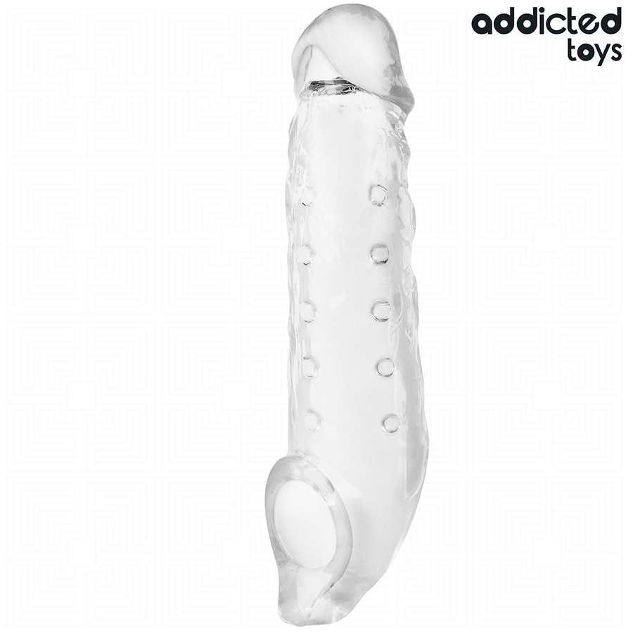 Gaine Extension Pénis Transparente Taille S 23cm - Addicted Toys