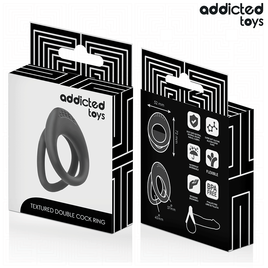 Anneau Pénien Double Texture - Addicted Toys