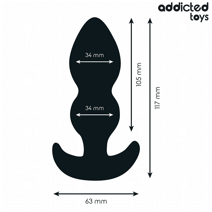 Plug Anal Boules Progressives Taille L 11,7cm - Addicted Toys
