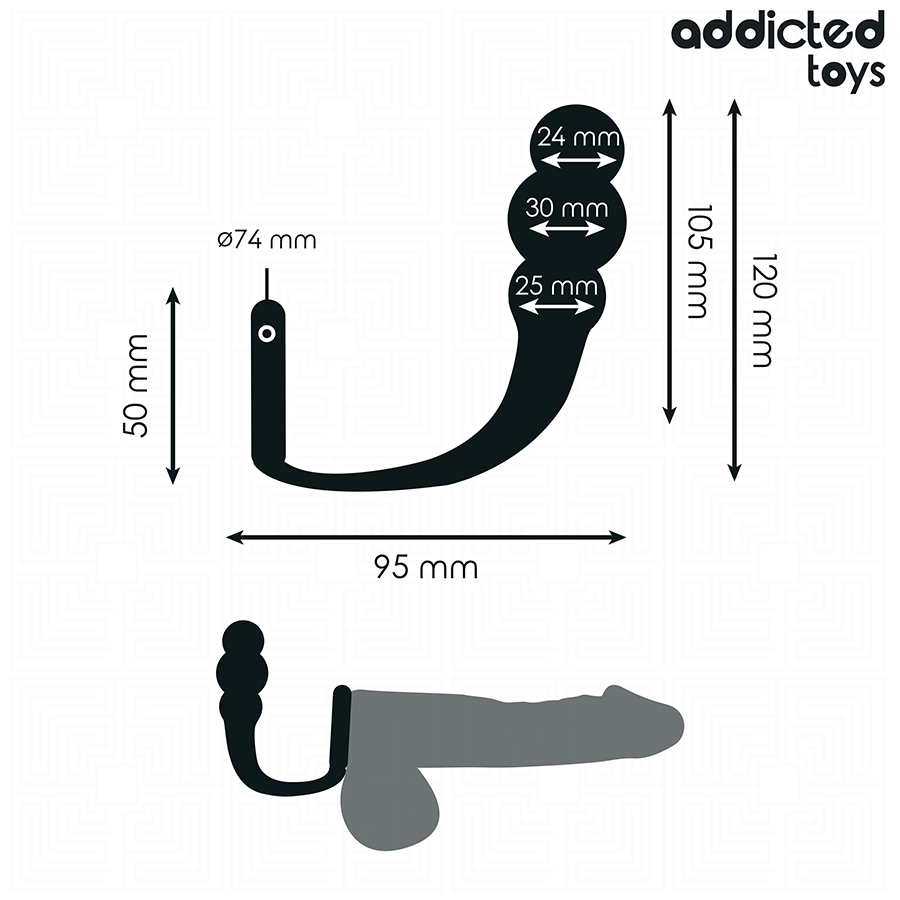 Plug Anal avec Anneau Pénien Modèle 1 - Addicted Toys