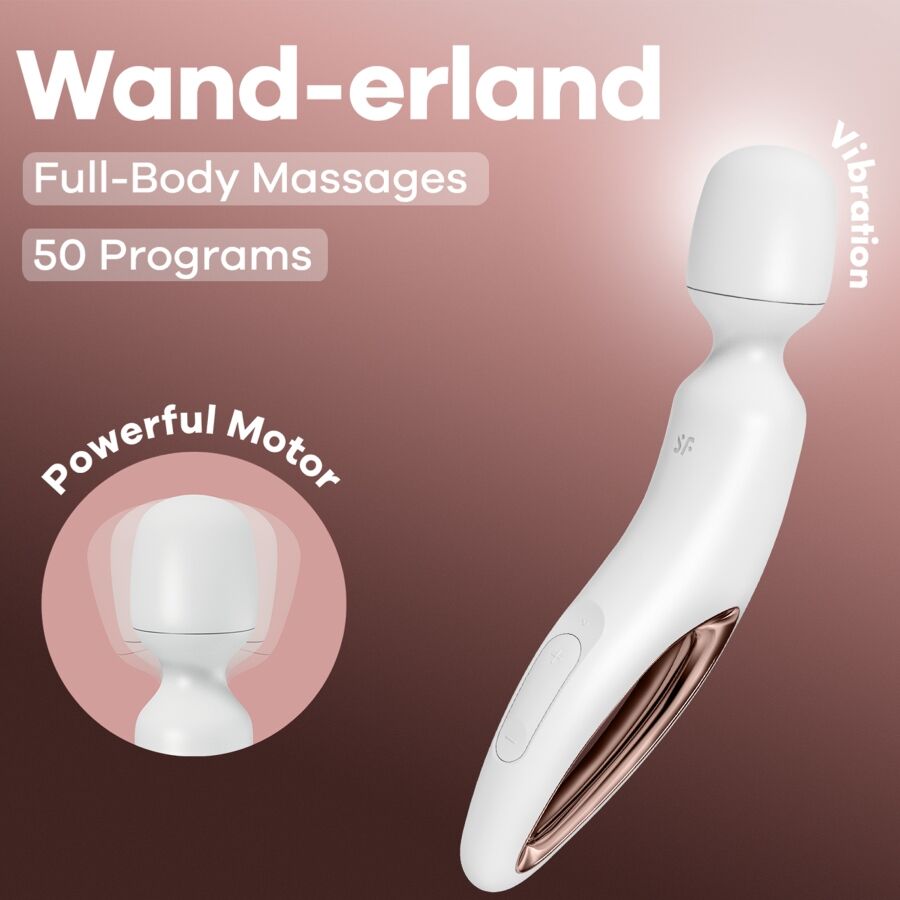 Vibromasseur Baguette Wand-erland Blanc - Satisfyer