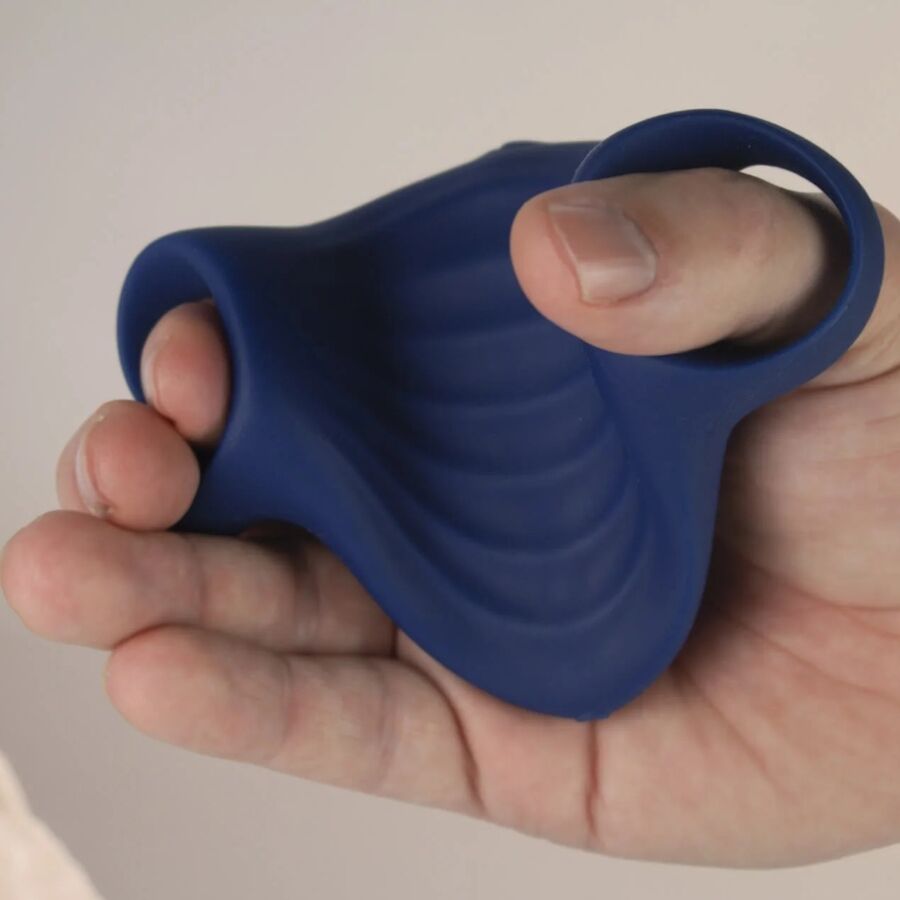 Masturbateur Vibrateur Flexible Palm Blue - Rocks-Off