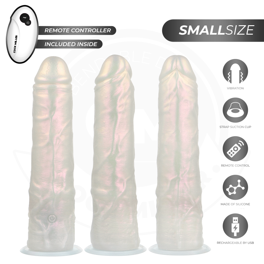 Gode Réaliste Cock Miller Blanc LED 19,5 cm - Télécommandé