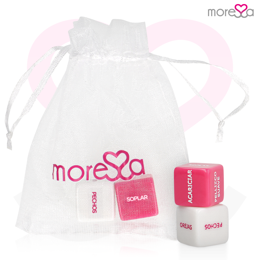 Jeu de dés érotiques Moressa rose et blanc - Moressa - MORESSA