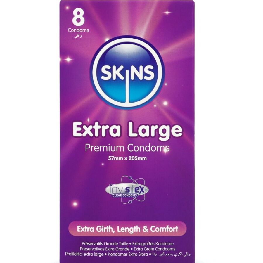 Préservatifs extra large Skins Premium pack de 8 - Skins - SKINS