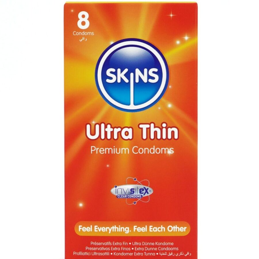 Préservatifs Ultra Fins Pack de 8 Premium - Skins - SKINS