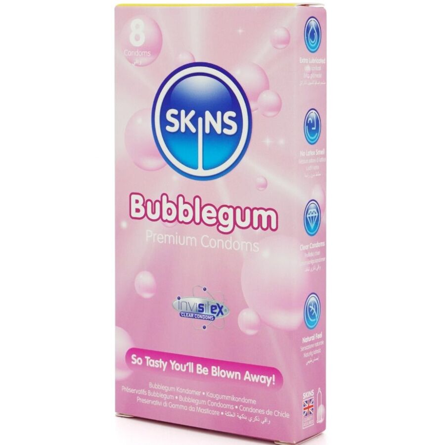 Préservatifs Bubble Gum Pack de 8 Premium - Skins - SKINS