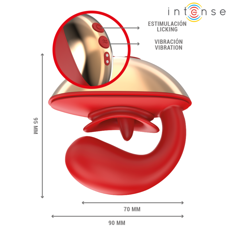 Stimulateur Double Mariah Forme U Rouge - Intense