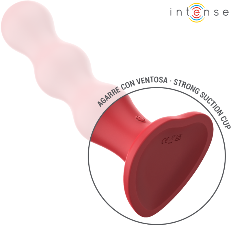 Vibrateur Cody Rouge avec Télécommande et Ventouse - Intense