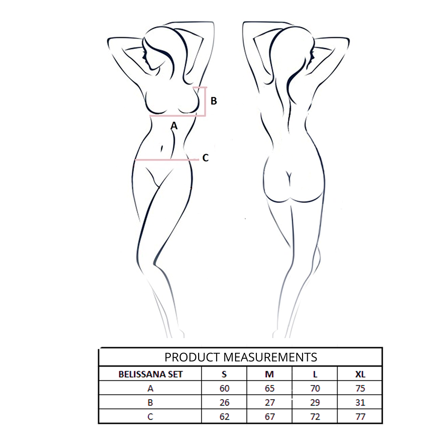 Ensemble Lingerie Belissana Bleu L/XL - Passion