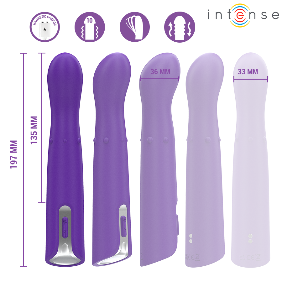 Vibrateur Helena Beads Up & Down Wiggle 13,5 cm - Intense