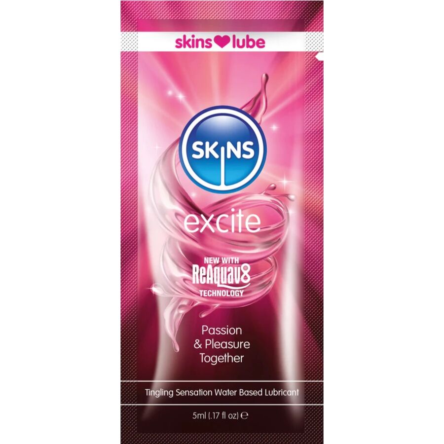 Lubrifiant Excite à Base d'Eau Dose Unique 5ml - Skins - SKINS