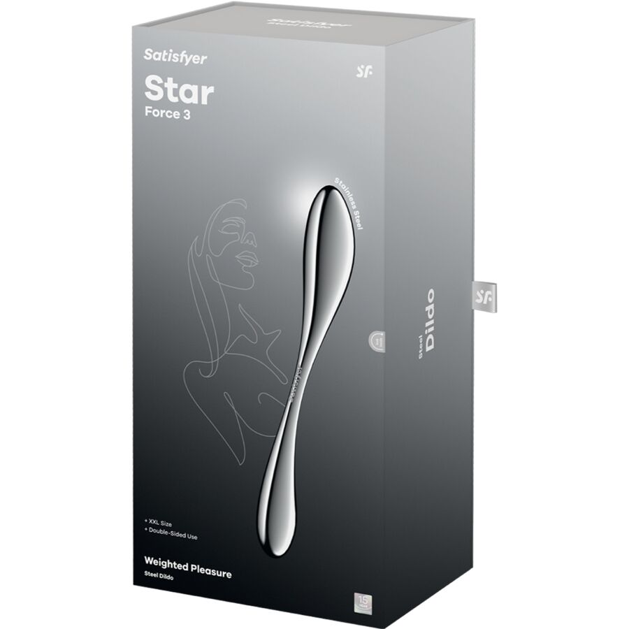 Gode Double Star Force 3 Acier Inoxydable - Satisfyer