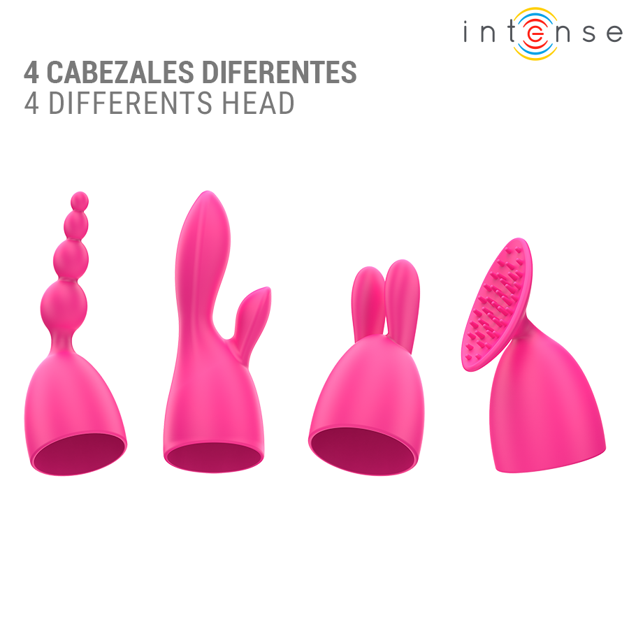 Vibrateur Clitoridien Cher 4 Embouts Interchangeables - Intense