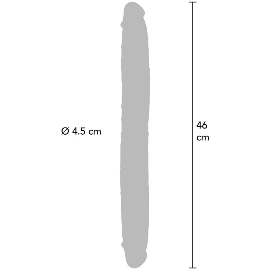 Godemichet Double Get Real Caramel 46cm - ToyJoy