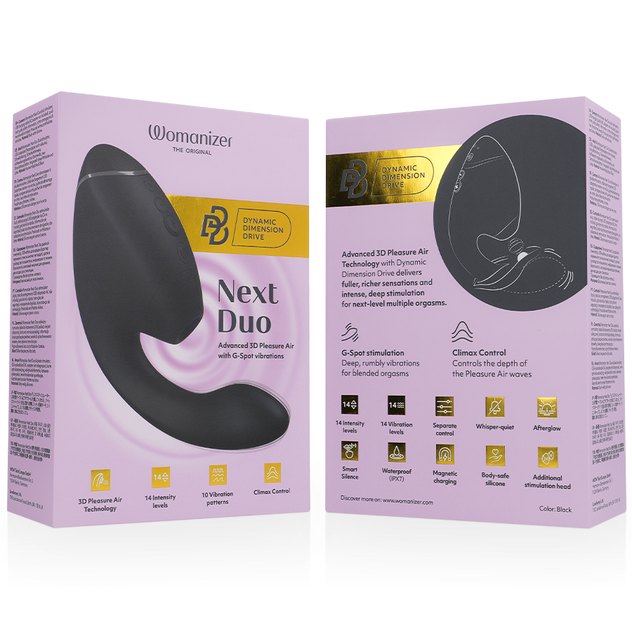 Stimulateur Double Womanizer Duo Next Clitoris Point G Noir