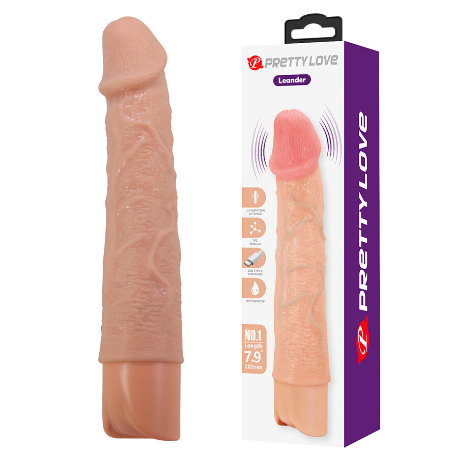 Vibromasseur Réaliste Pretty Love Leander Flexible - Pretty Love