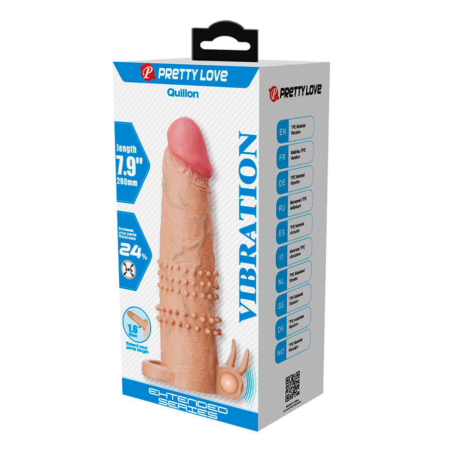 Manchon Pénien Vibrant Quillon avec Stimulateur - Pretty Love