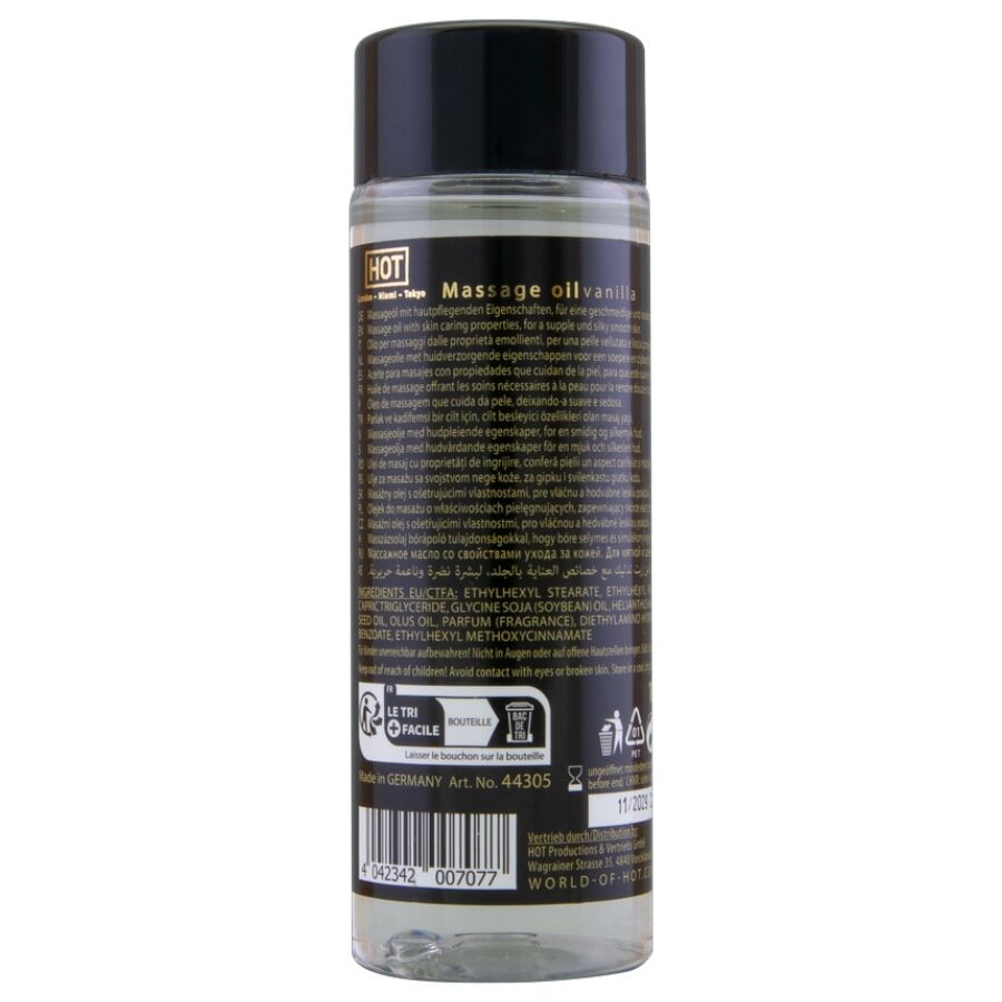 Huile de Massage Chauffante à la Vanille 100ml - HOT