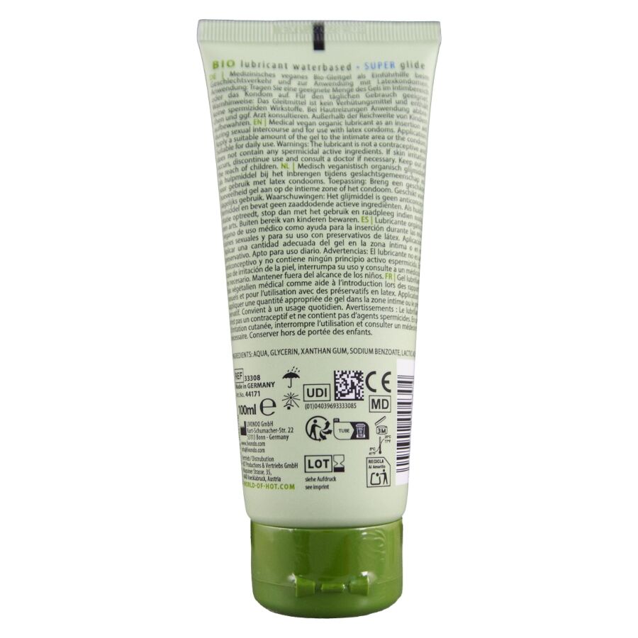 Lubrifiant Bio à Base d'Eau Superglide 100ml - HOT