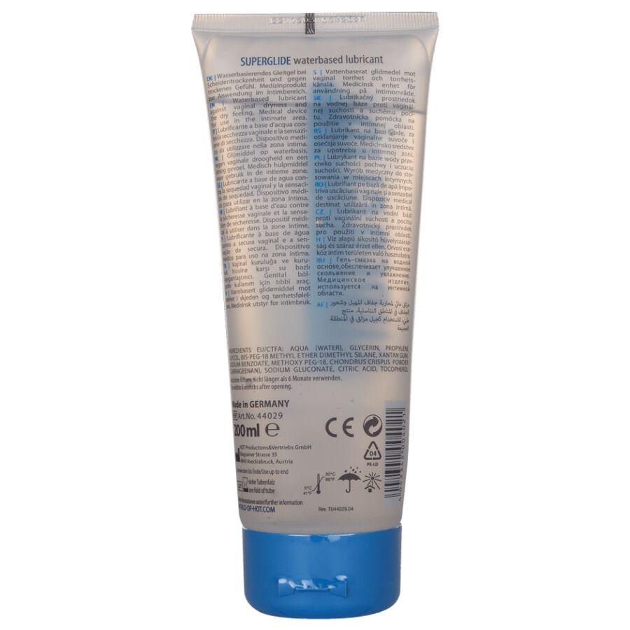 Lubrifiant Intime SuperGlide Liquid Pleasure 200ml - HOT