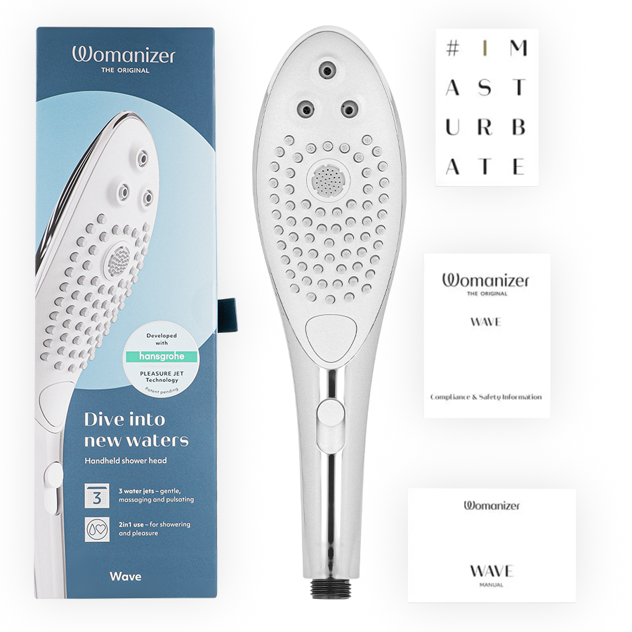 Pommeau Douche Stimulant Clitoridien Wave Chrome - Womanizer