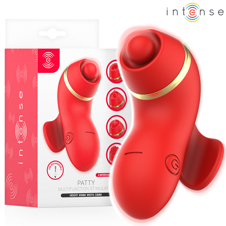 Stimulateur Clitoridien Patty 4 Têtes Interchangeables - Intense