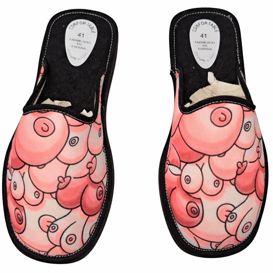 Pantoufles Humoristiques Boobs Design Grandes Tailles - Diablo Picante