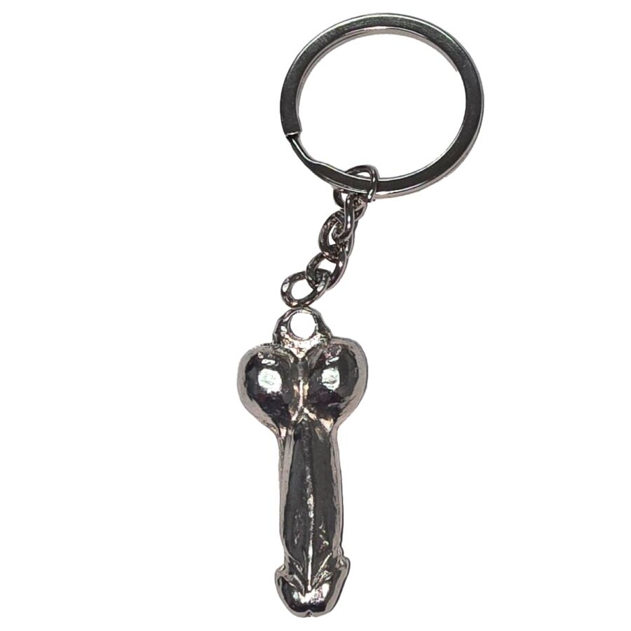 Porte-Clés Pénis Métal Argenté Original - Diablo Picante