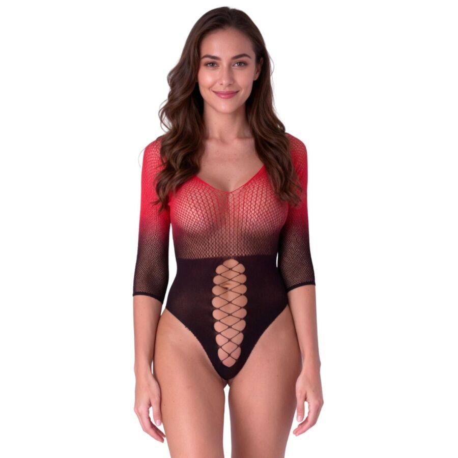 Body Maille Passion BS118 Noir et Rouge - Passion