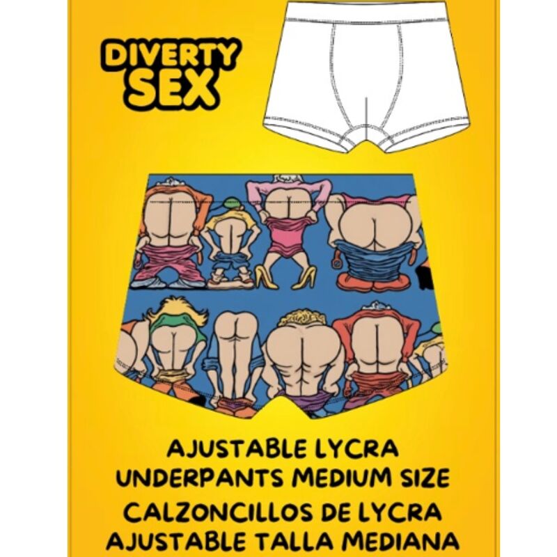 Boxer Humoristique Motif Fesses Sans Coutures - Diablo Picante